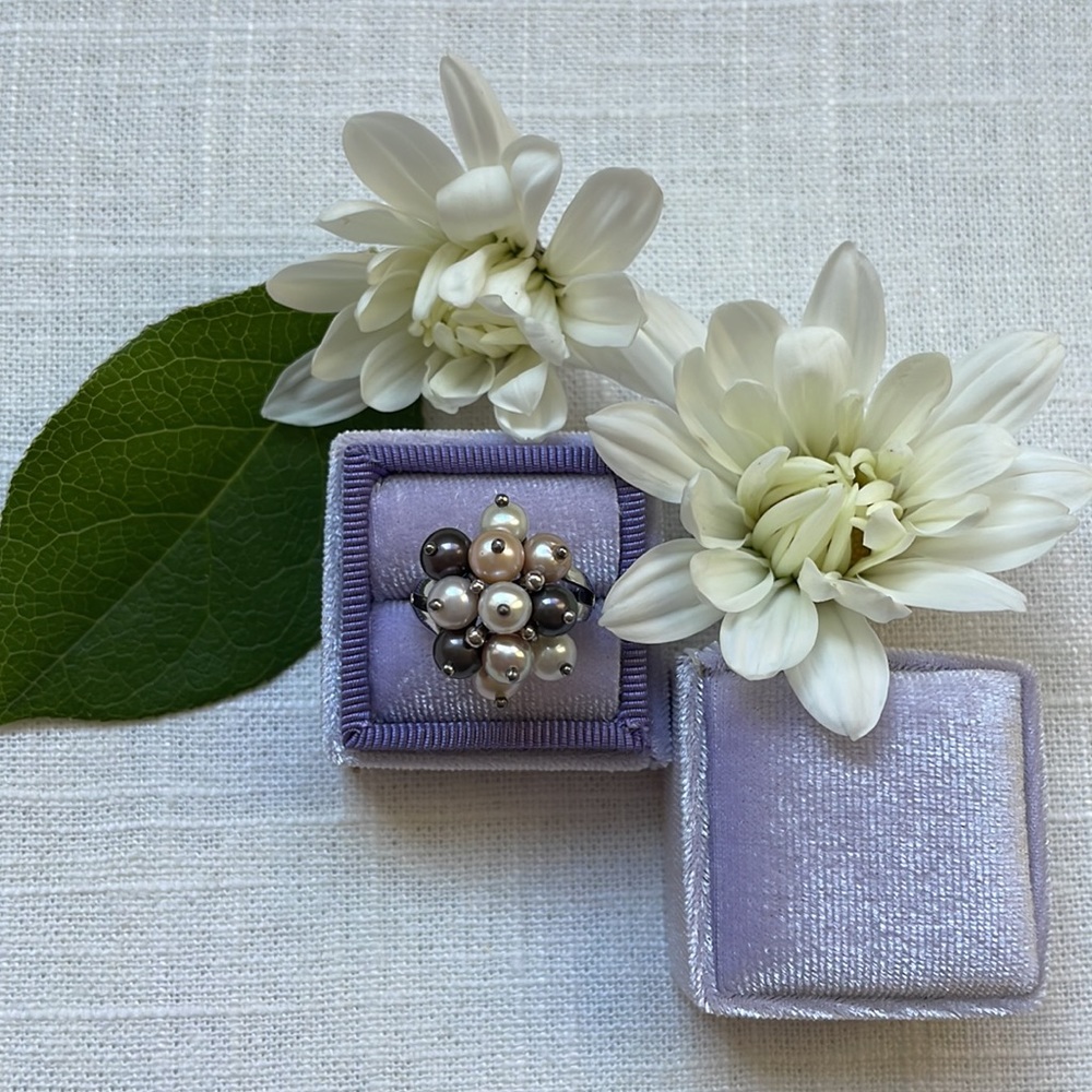 Sterling Silver Pearl Cocktail Ring